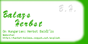 balazs herbst business card